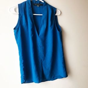 Blue sleeveless top